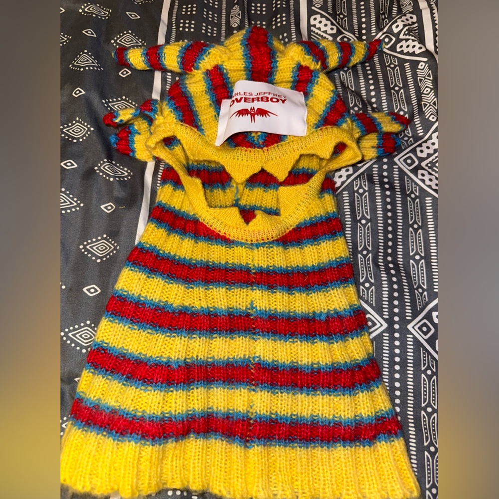 Charles Jeffrey LOVERBOY Mohair Croco Balaclava